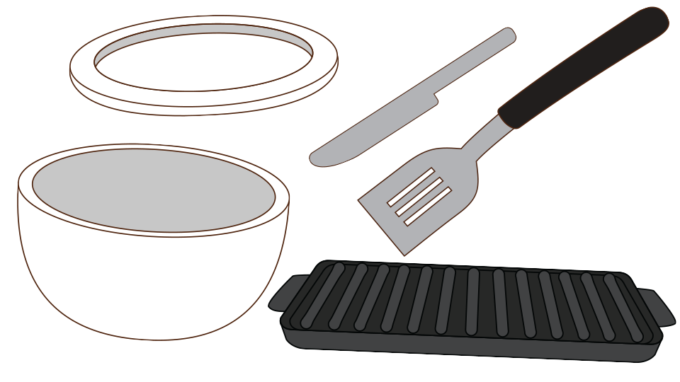 knife and cutting board